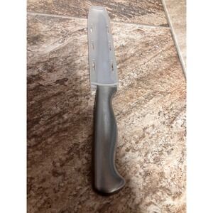Sabatier Stainless Steel 6 inch Utility  with Sheath Silver All Metal 10.75